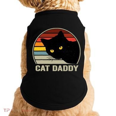 Cat Daddy Vintage Cat 80s Retro Style For Cat Dad Doggie Tank