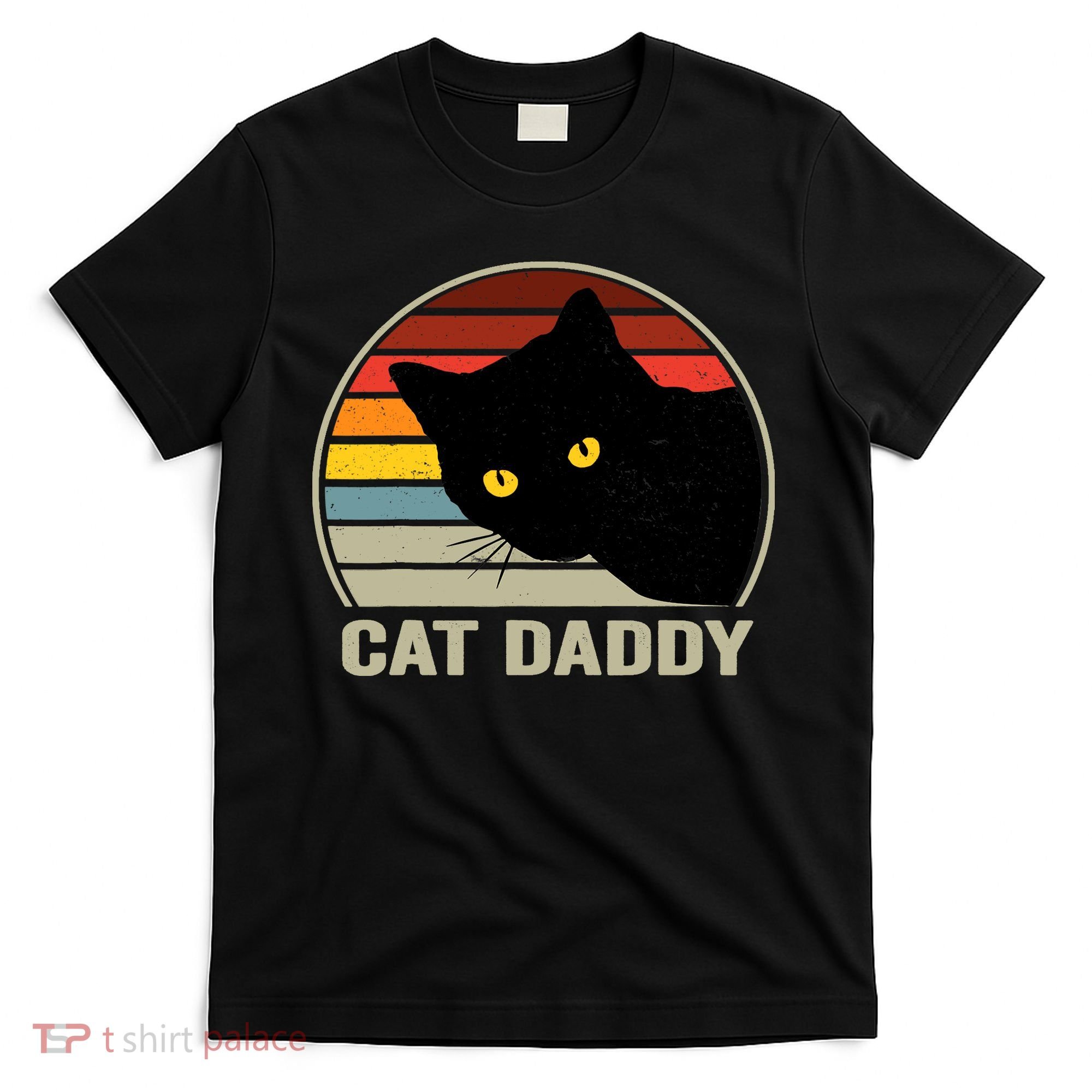Cat Daddy Vintage Cat 80s Retro Style For Cat Dad T-Shirt