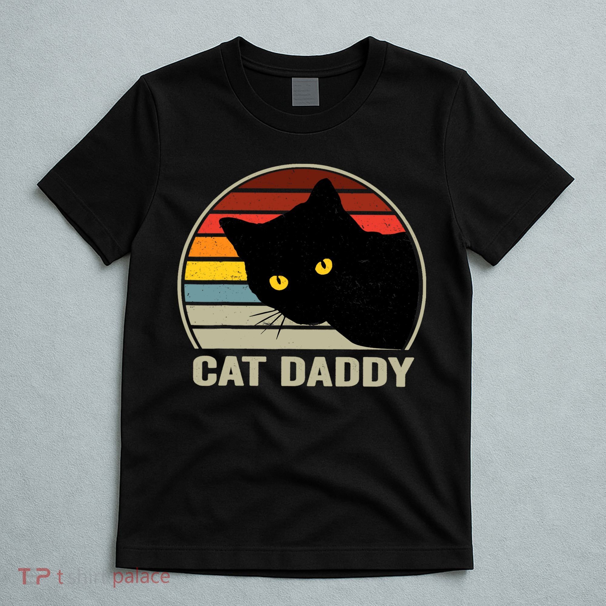 Cat Daddy Vintage Cat 80s Retro Style For Cat Dad T-Shirt