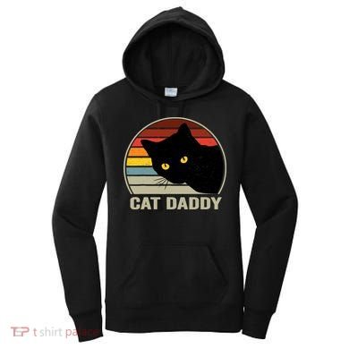 Cat Daddy Vintage Cat 80s Retro Style For Cat Dad Women's Hoodie