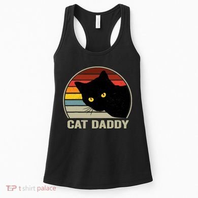 Cat Daddy Vintage Cat 80s Retro Style For Cat Dad Women's Tank Top