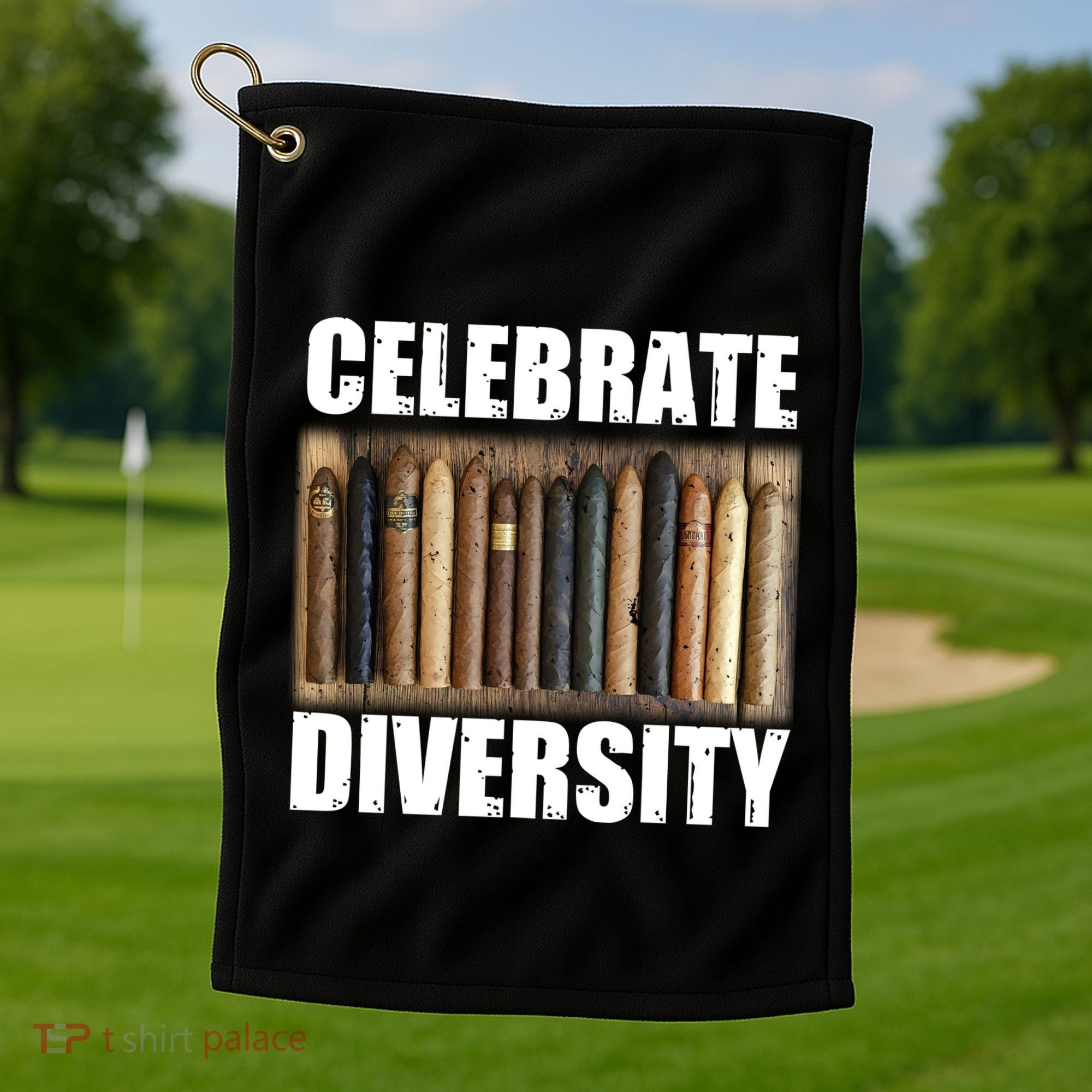 Celebrate Diversity Variety Of Smoke Cigars Golf Towel