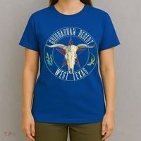 Chihuahuan Desert West Texas Cow Skull Lizard Cactus Star Gift T-Shirt thumb 4