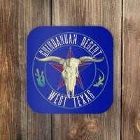Chihuahuan Desert West Texas Cow Skull Lizard Cactus Star Gift Coaster thumb 0