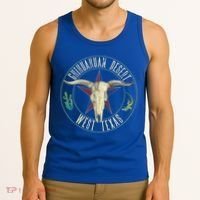 Chihuahuan Desert West Texas Cow Skull Lizard Cactus Star Gift Tank Top thumb 3