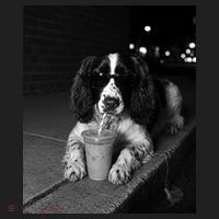 Cool Dog with Sunglasses and Iced Coffee Vibes Women's Sweatshirt thumb 2