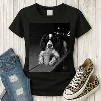 Cool Dog with Sunglasses and Iced Coffee Vibes Women's T-Shirt thumb 3