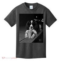 Cool Dog with Sunglasses and Iced Coffee Vibes Kids T-Shirt thumb 0