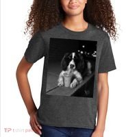Cool Dog with Sunglasses and Iced Coffee Vibes Kids T-Shirt thumb 2