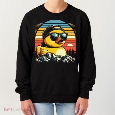 Cool Duck With Sunglasses Retro Funny Women's Sweatshirt