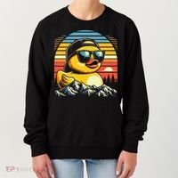 Cool Duck With Sunglasses Retro Funny Women's Sweatshirt thumb 0