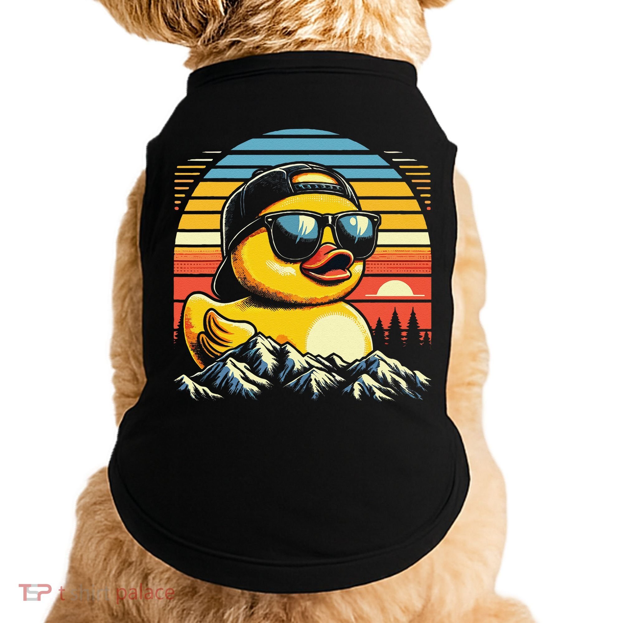 Cool Duck With Sunglasses Retro Funny Doggie Tank