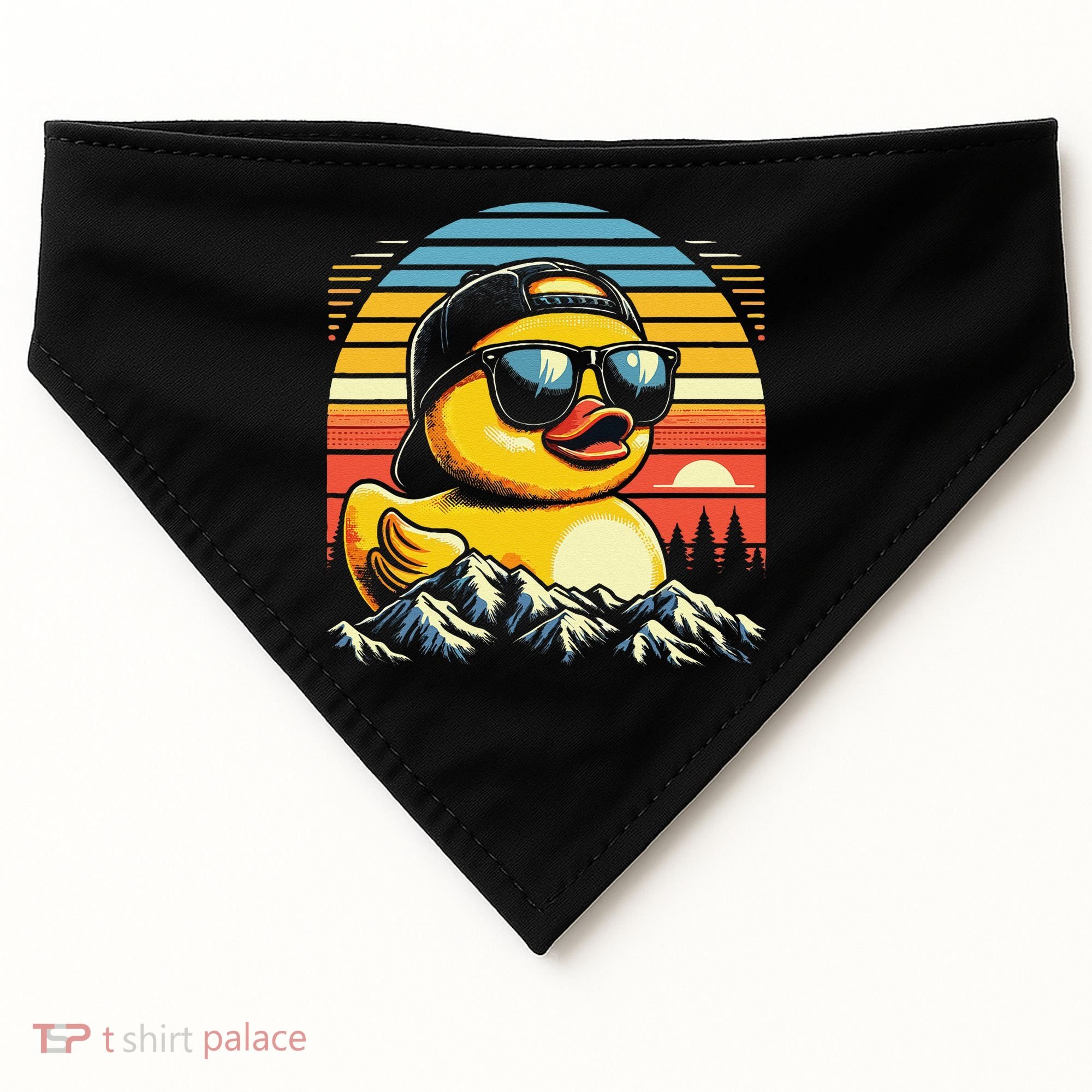 Cool Duck With Sunglasses Retro Funny USA-Made Doggie Bandana