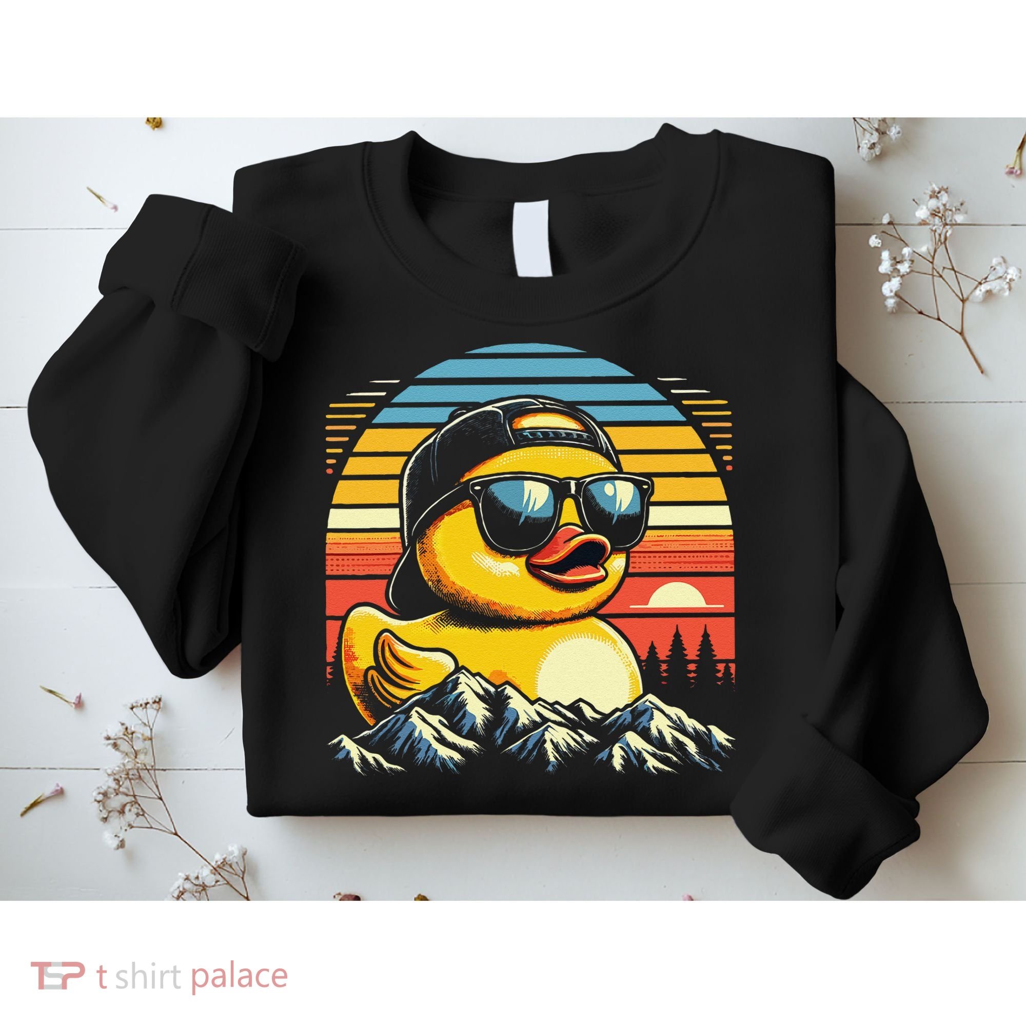 Cool Duck With Sunglasses Retro Funny Sweatshirt