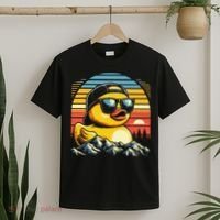Cool Duck With Sunglasses Retro Funny T-Shirt thumb 2
