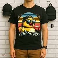 Cool Duck With Sunglasses Retro Funny T-Shirt thumb 6