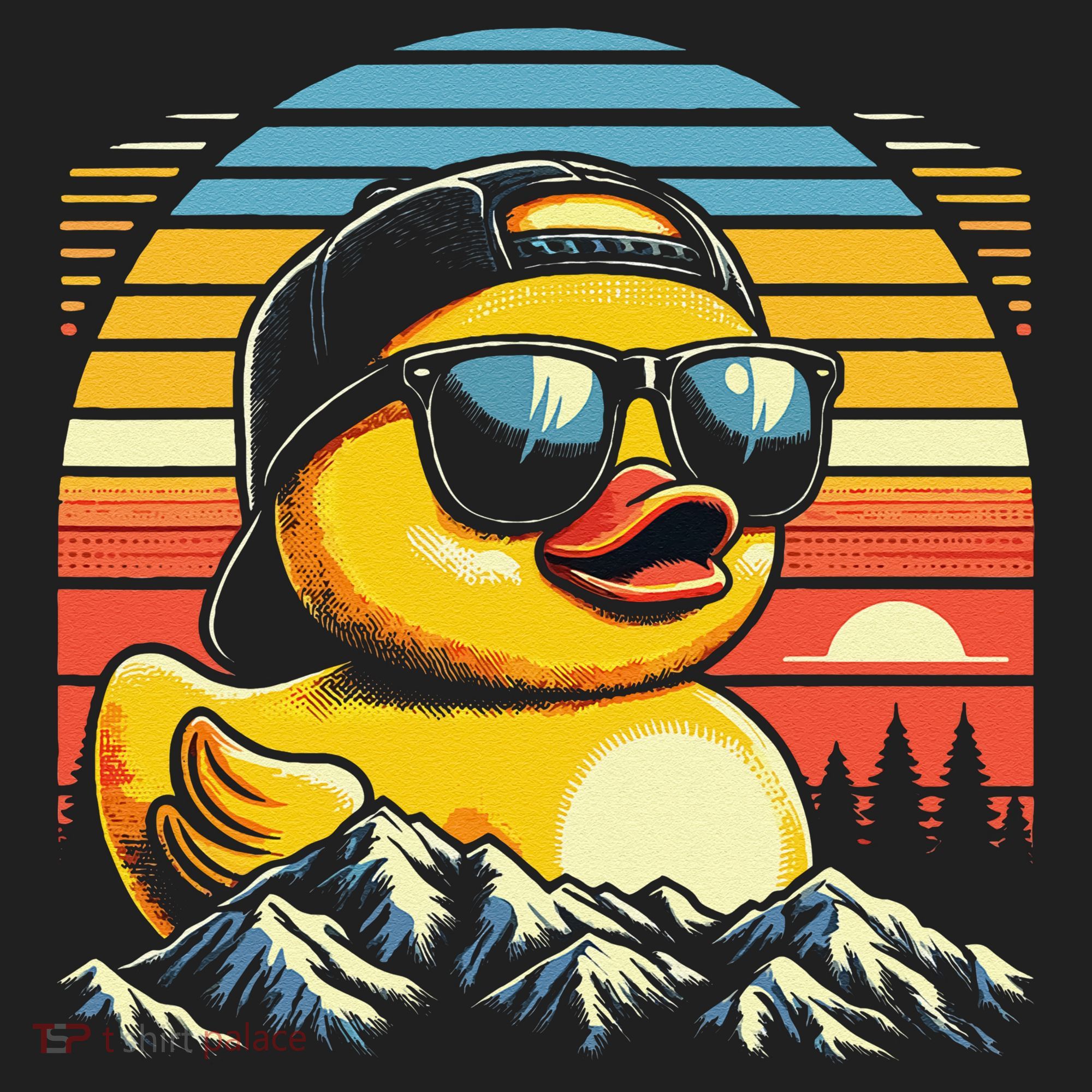 Cool Duck With Sunglasses Retro Funny Beanie