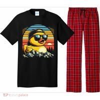 Cool Duck With Sunglasses Retro Funny Pajama Set thumb 0