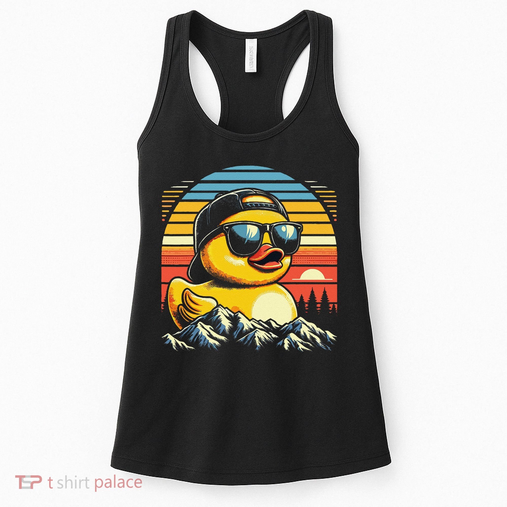 Cool Duck With Sunglasses Retro Funny Women's Tank Top