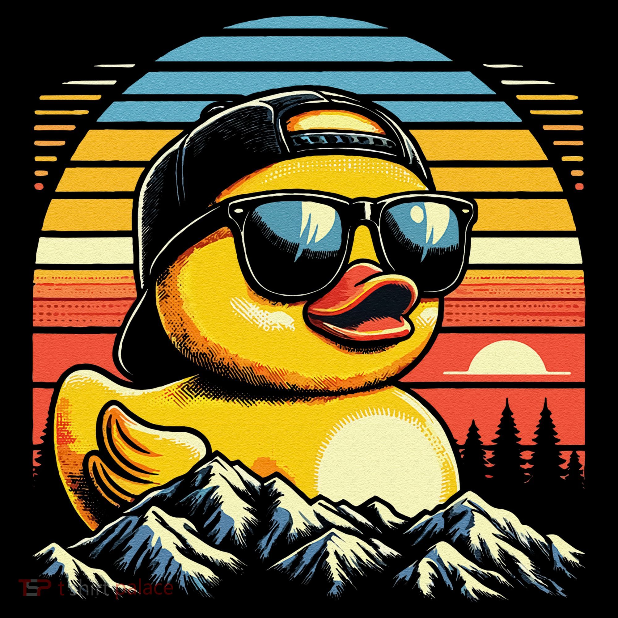 Cool Duck With Sunglasses Retro Funny Women's Tank Top