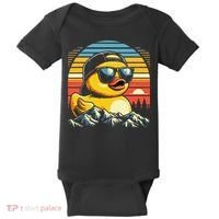 Cool Duck With Sunglasses Retro Funny Baby Bodysuit thumb 0