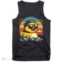 Cool Duck With Sunglasses Retro Funny Tank Top thumb 0