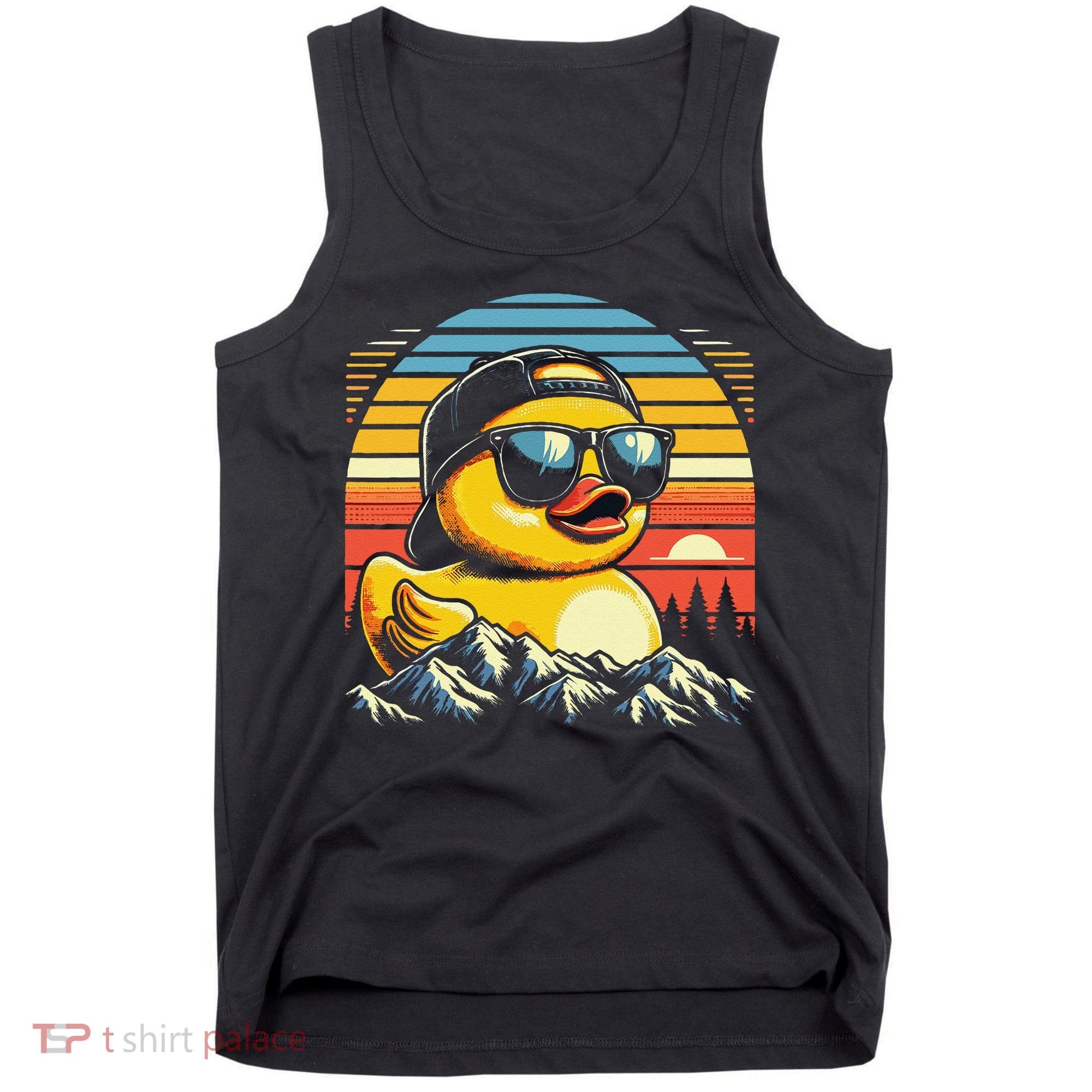 Cool Duck With Sunglasses Retro Funny Tank Top