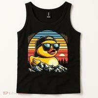 Cool Duck With Sunglasses Retro Funny Tank Top thumb 2