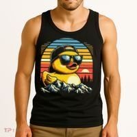 Cool Duck With Sunglasses Retro Funny Tank Top thumb 3