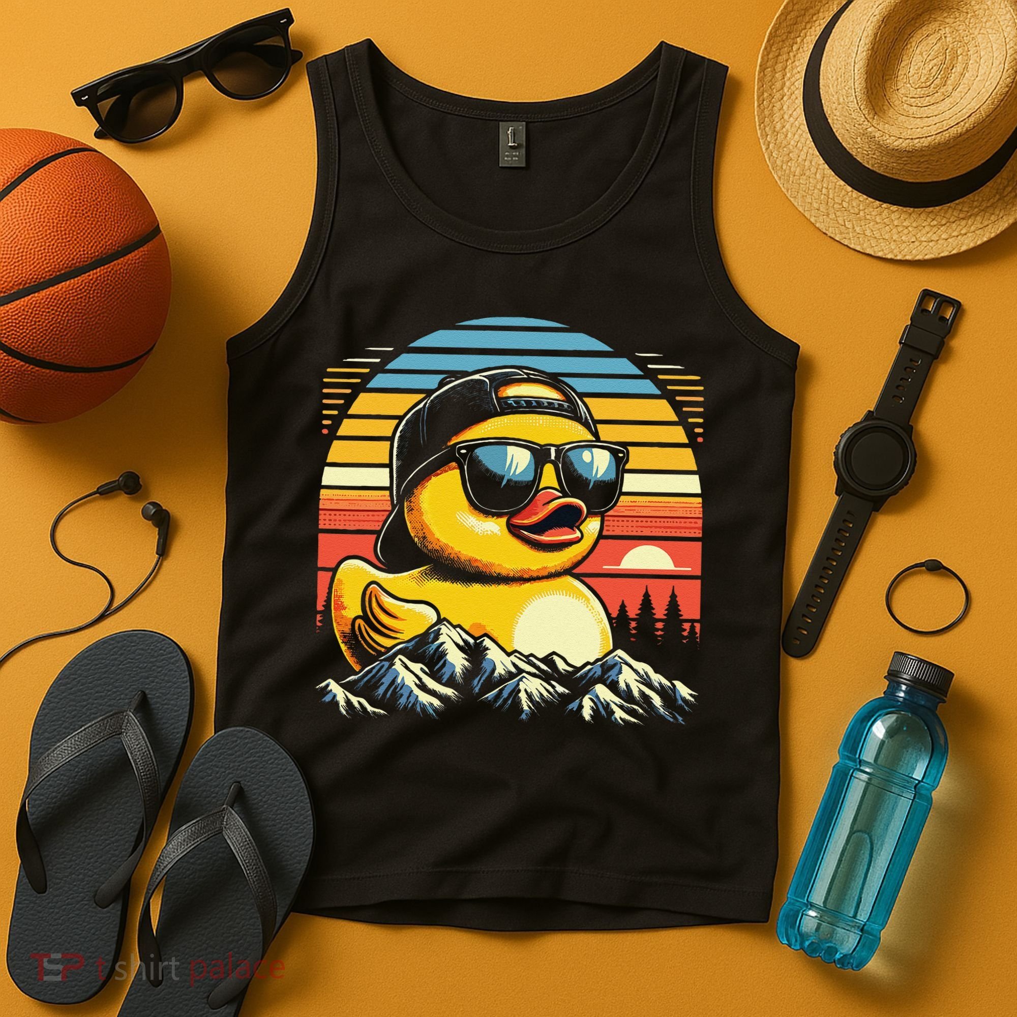 Cool Duck With Sunglasses Retro Funny Tank Top