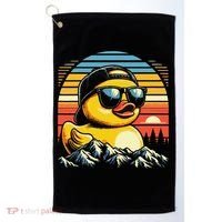 Cool Duck With Sunglasses Retro Funny Golf Towel thumb 0