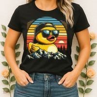 Cool Duck With Sunglasses Retro Funny Women's T-Shirt thumb 2