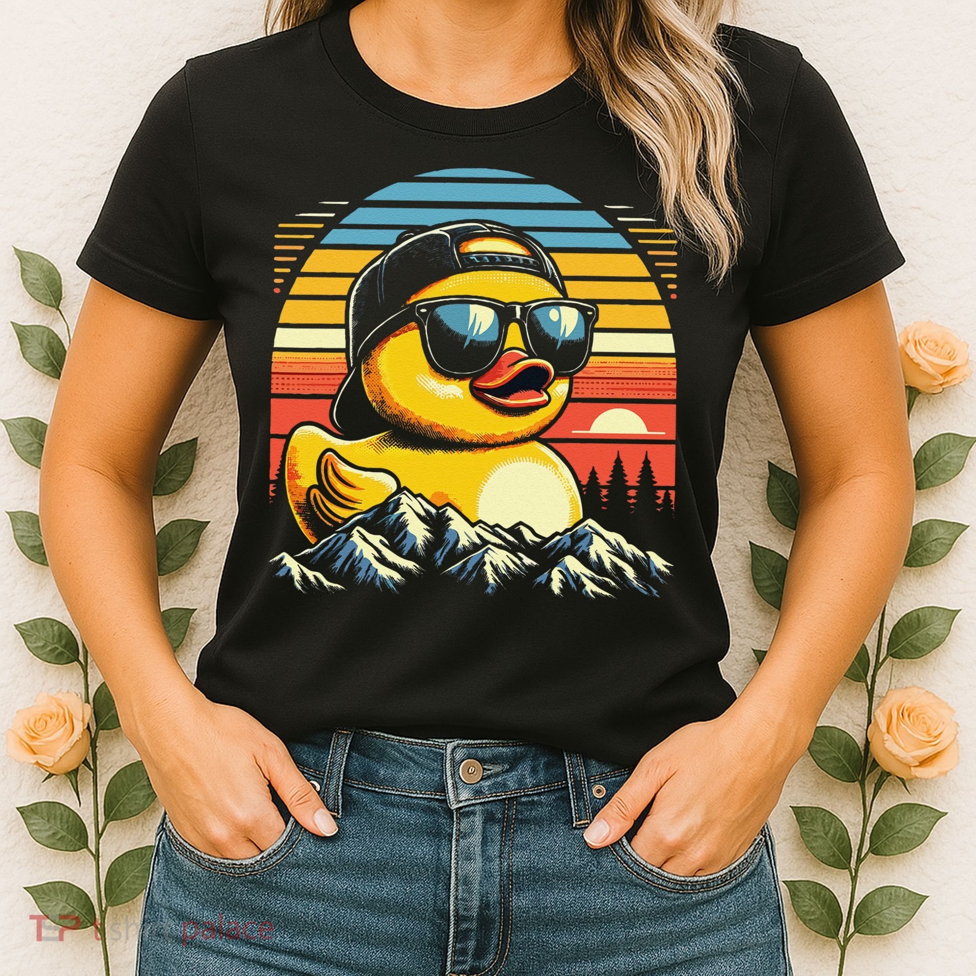 Cool Duck With Sunglasses Retro Funny Women's T-Shirt