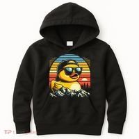 Cool Duck With Sunglasses Retro Funny Kids Hoodie thumb 0