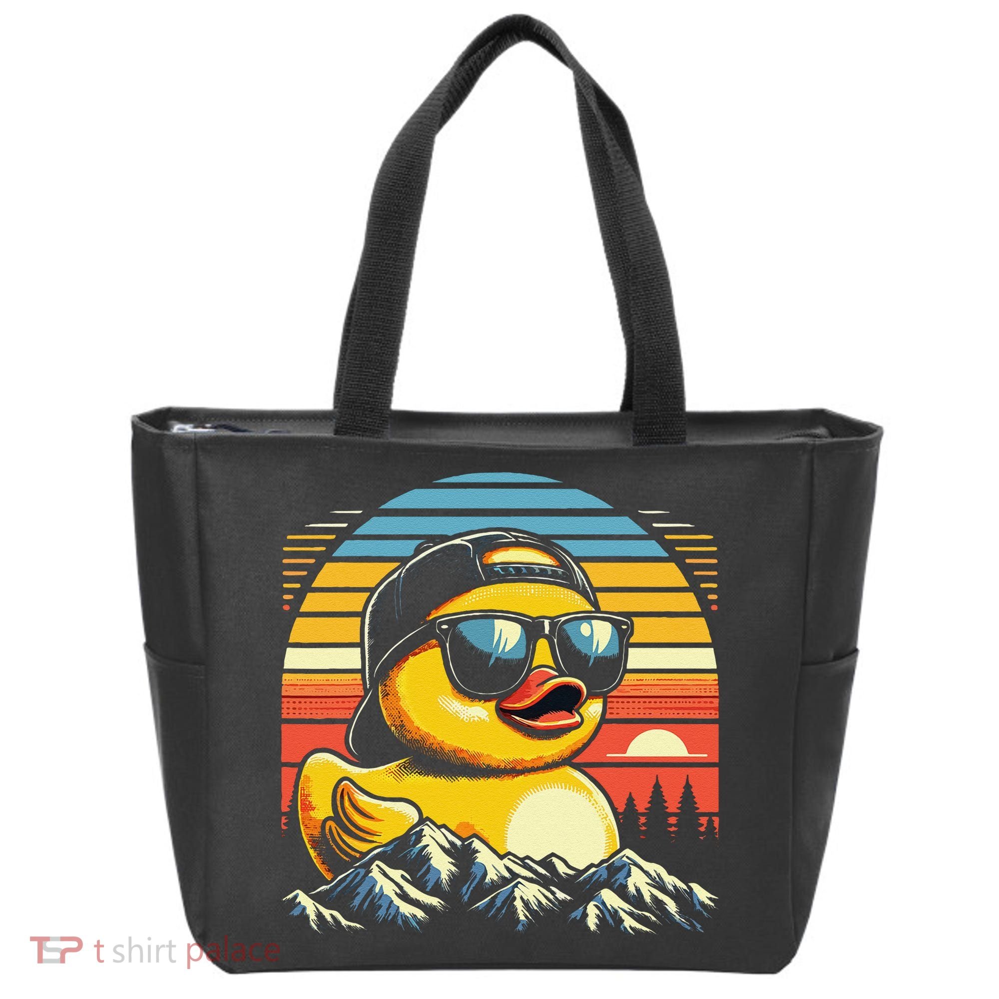 Cool Duck With Sunglasses Retro Funny Tote Bag