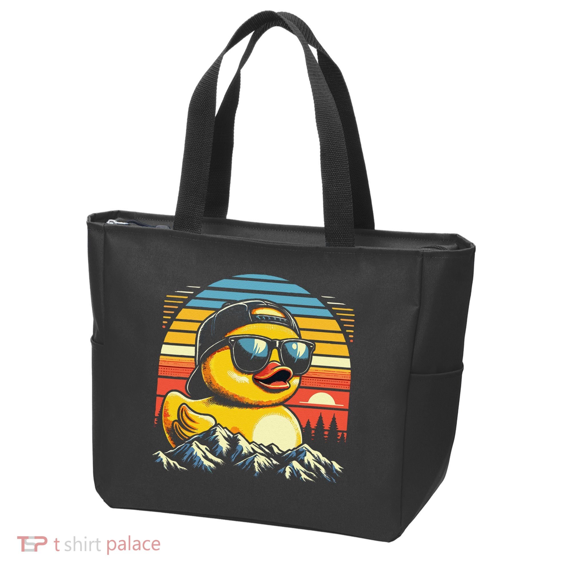 Cool Duck With Sunglasses Retro Funny Tote Bag