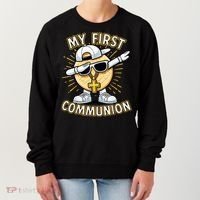 Communion Dabbing Wafer Funny 1st Communion Women's Sweatshirt thumb 0
