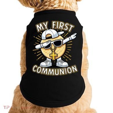 Communion Dabbing Wafer Funny 1st Communion Doggie Tank