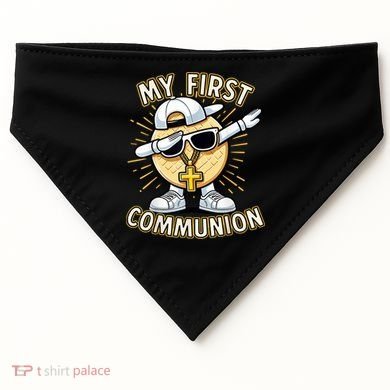 Communion Dabbing Wafer Funny 1st Communion USA-Made Doggie Bandana
