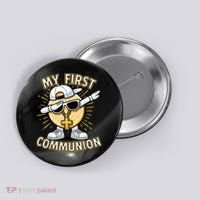 Communion Dabbing Wafer Funny 1st Communion Button thumb 0