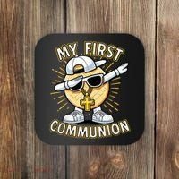 Communion Dabbing Wafer Funny 1st Communion Coaster thumb 0