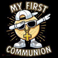 Communion Dabbing Wafer Funny 1st Communion Coaster thumb 2