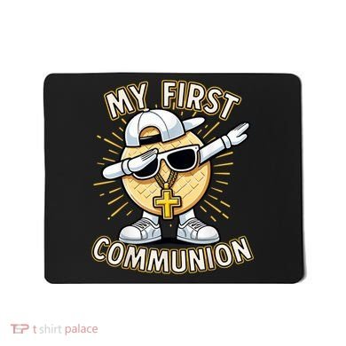 Communion Dabbing Wafer Funny 1st Communion Mousepad