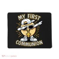 Communion Dabbing Wafer Funny 1st Communion Mousepad thumb 0