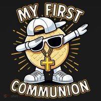 Communion Dabbing Wafer Funny 1st Communion Ornament thumb 1