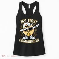 Communion Dabbing Wafer Funny 1st Communion Women's Tank Top thumb 0