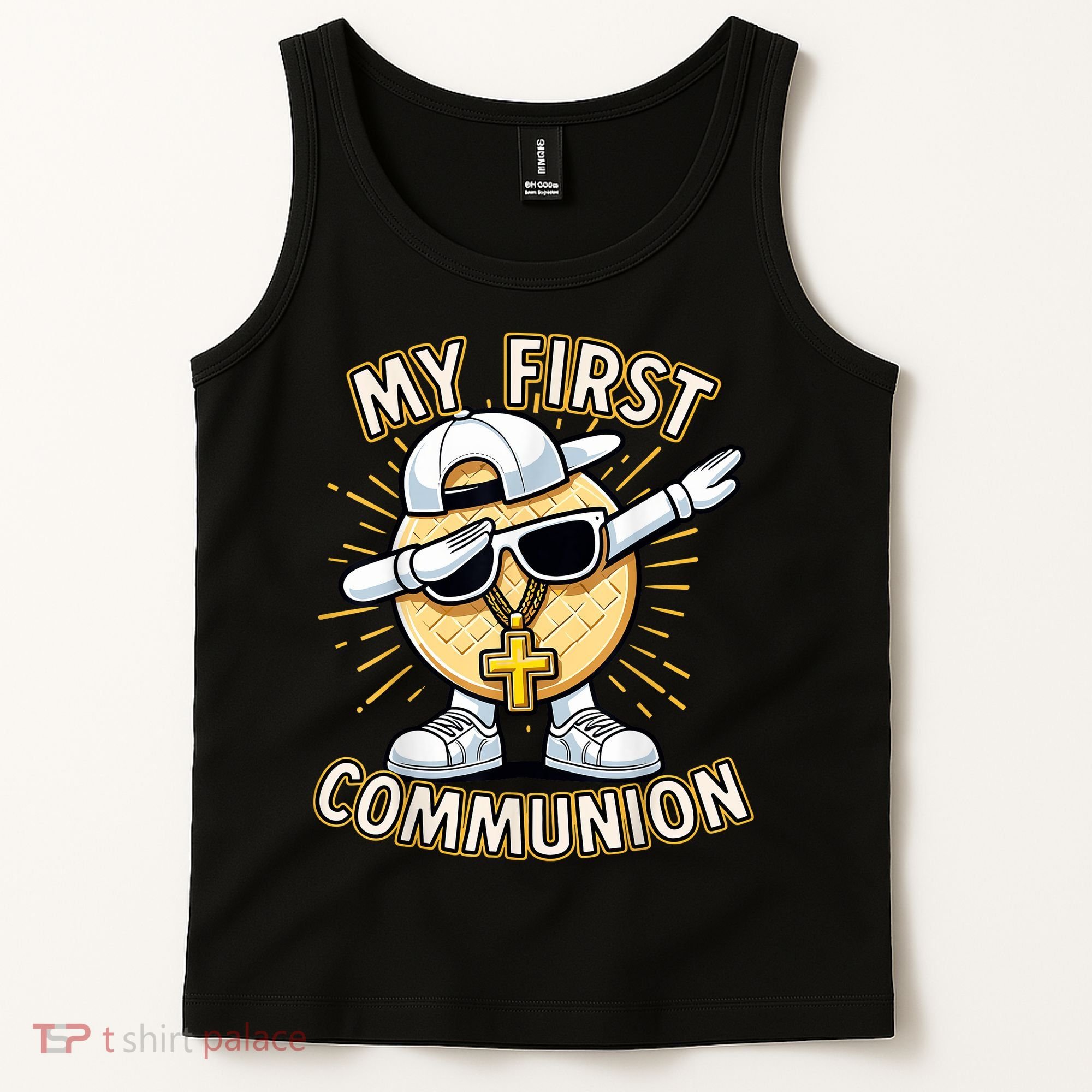 Communion Dabbing Wafer Funny 1st Communion Tank Top