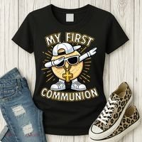 Communion Dabbing Wafer Funny 1st Communion Women's T-Shirt thumb 3
