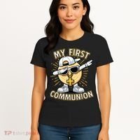 Communion Dabbing Wafer Funny 1st Communion Women's T-Shirt thumb 4