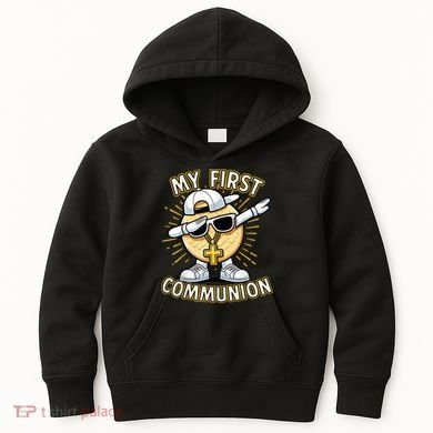 Communion Dabbing Wafer Funny 1st Communion Kids Hoodie